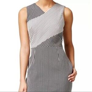 Rachel Rachel Roy size 2 black striped shift dress